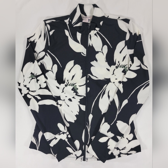 TOMMY BAHAMA Everyday Active Floral Full Zip Performance Jacket Women's Small - Picture 1 of 9